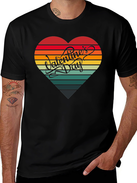 Valentines Day Heart Striped T-Shirt