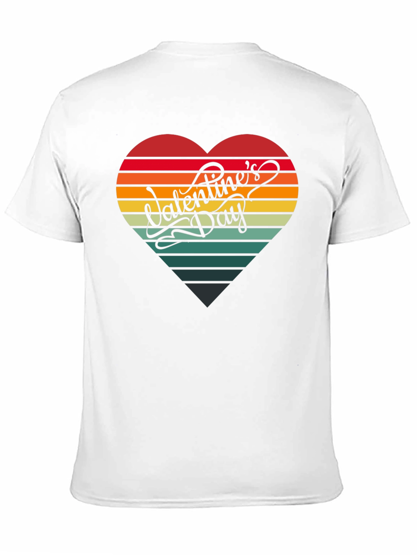 Valentines Day Heart Striped T-Shirt