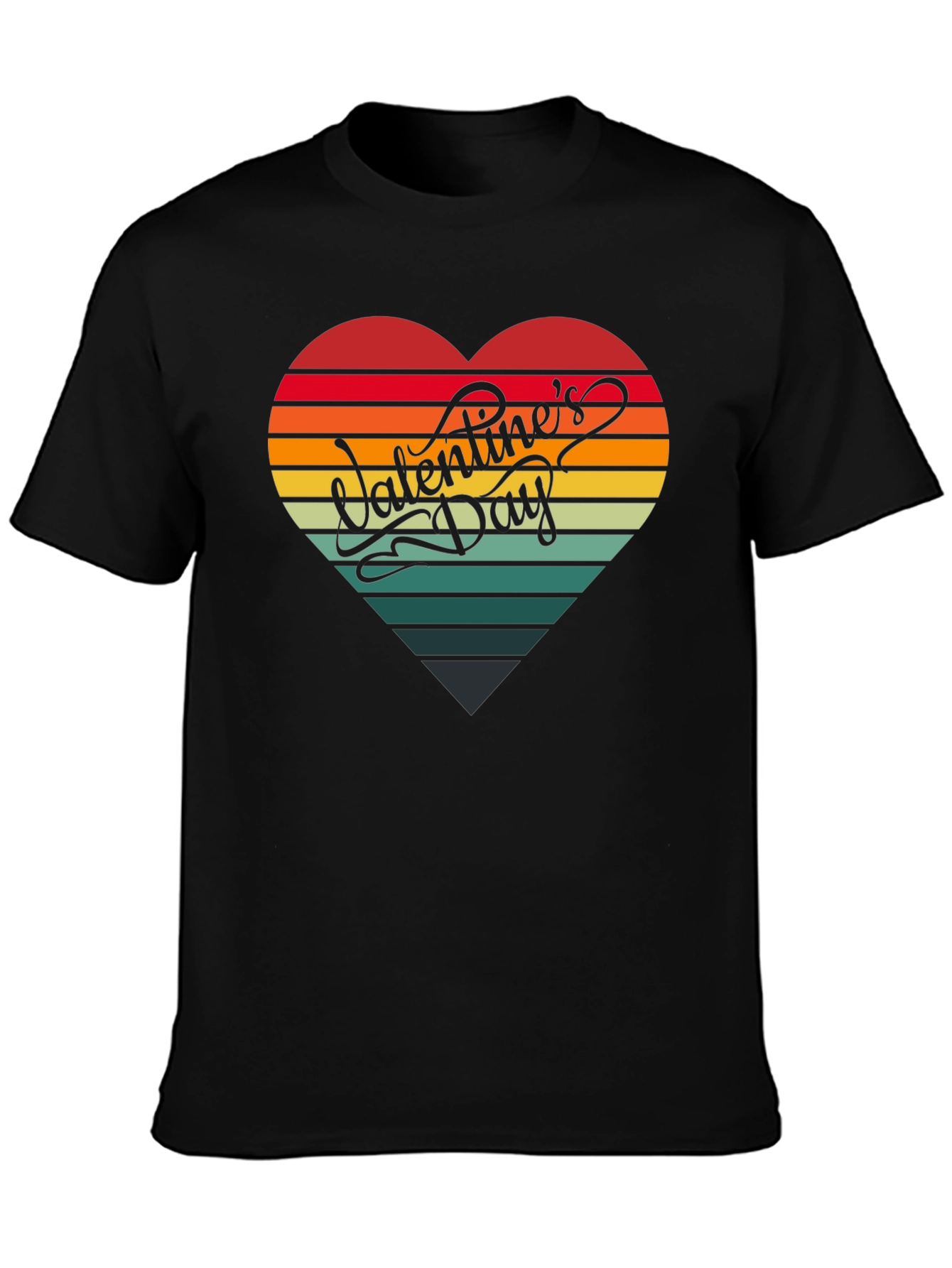 Valentines Day Heart Striped T-Shirt