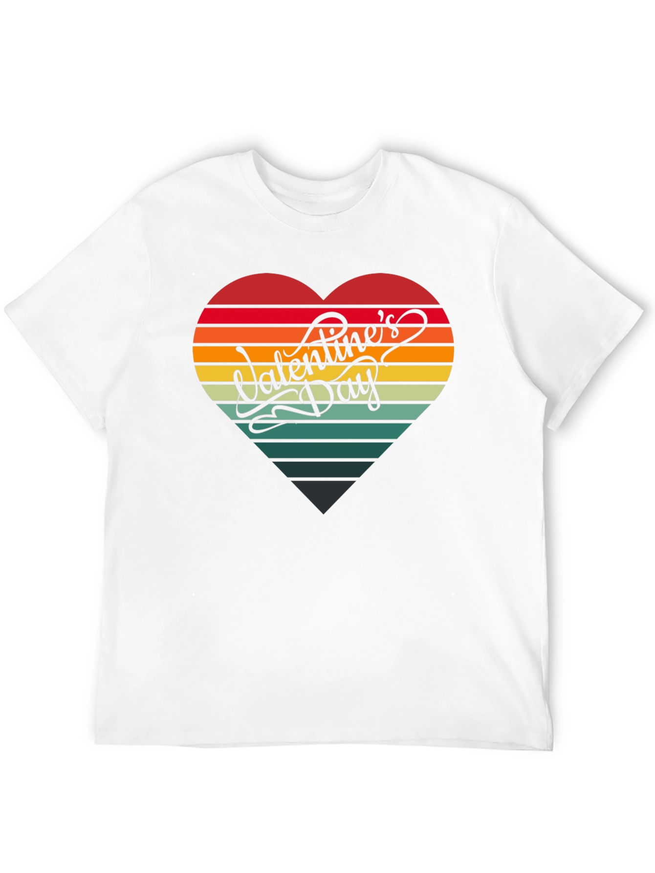 Valentines Day Heart Striped T-Shirt