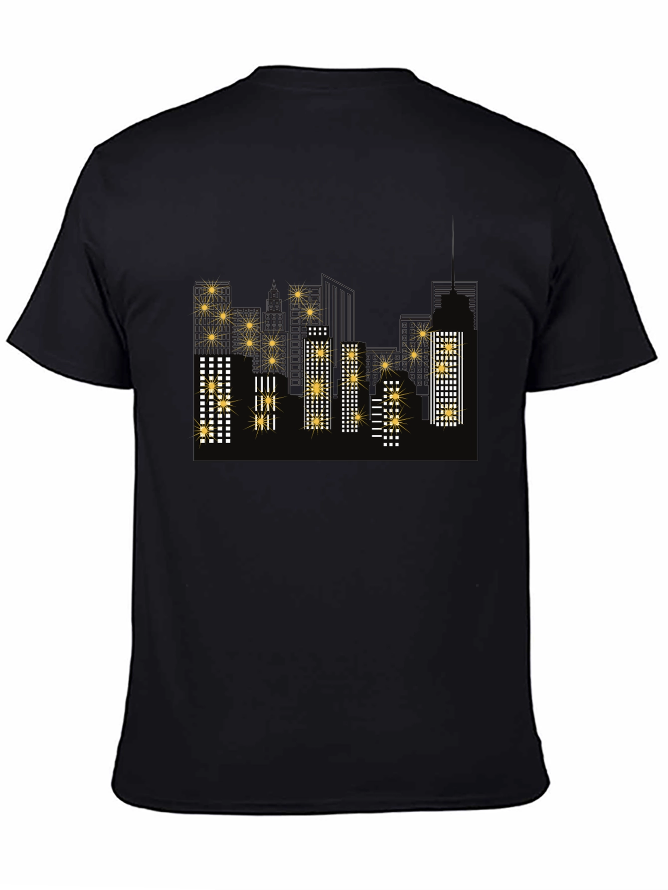 Cityscape Graphic T-Shirt - Black