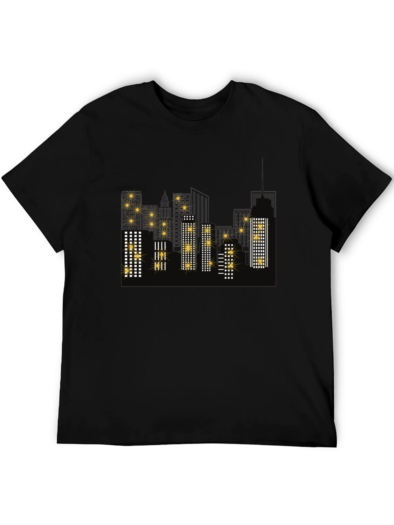 Cityscape Graphic T-Shirt - Black