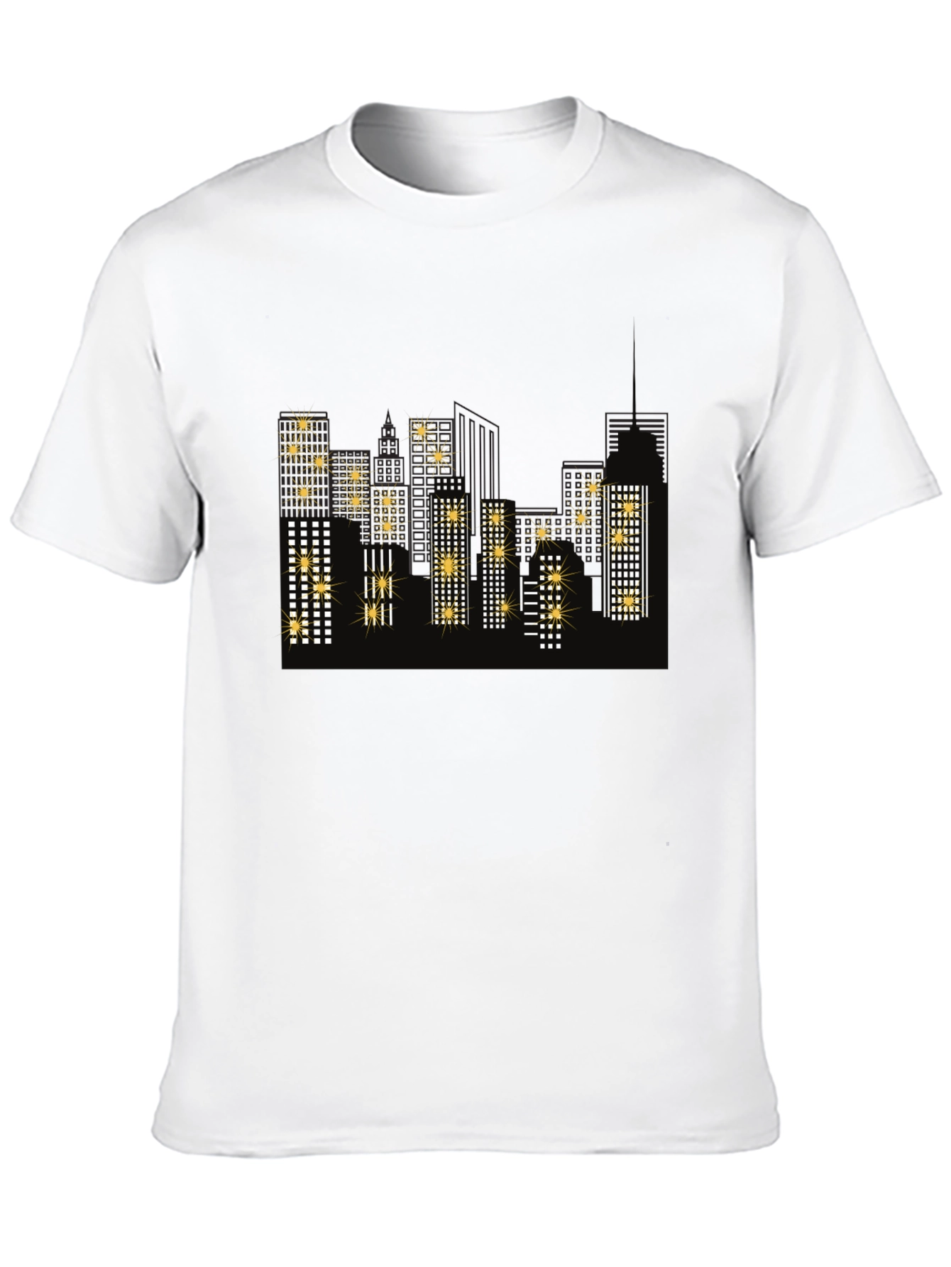 Cityscape Graphic T-Shirt - Black