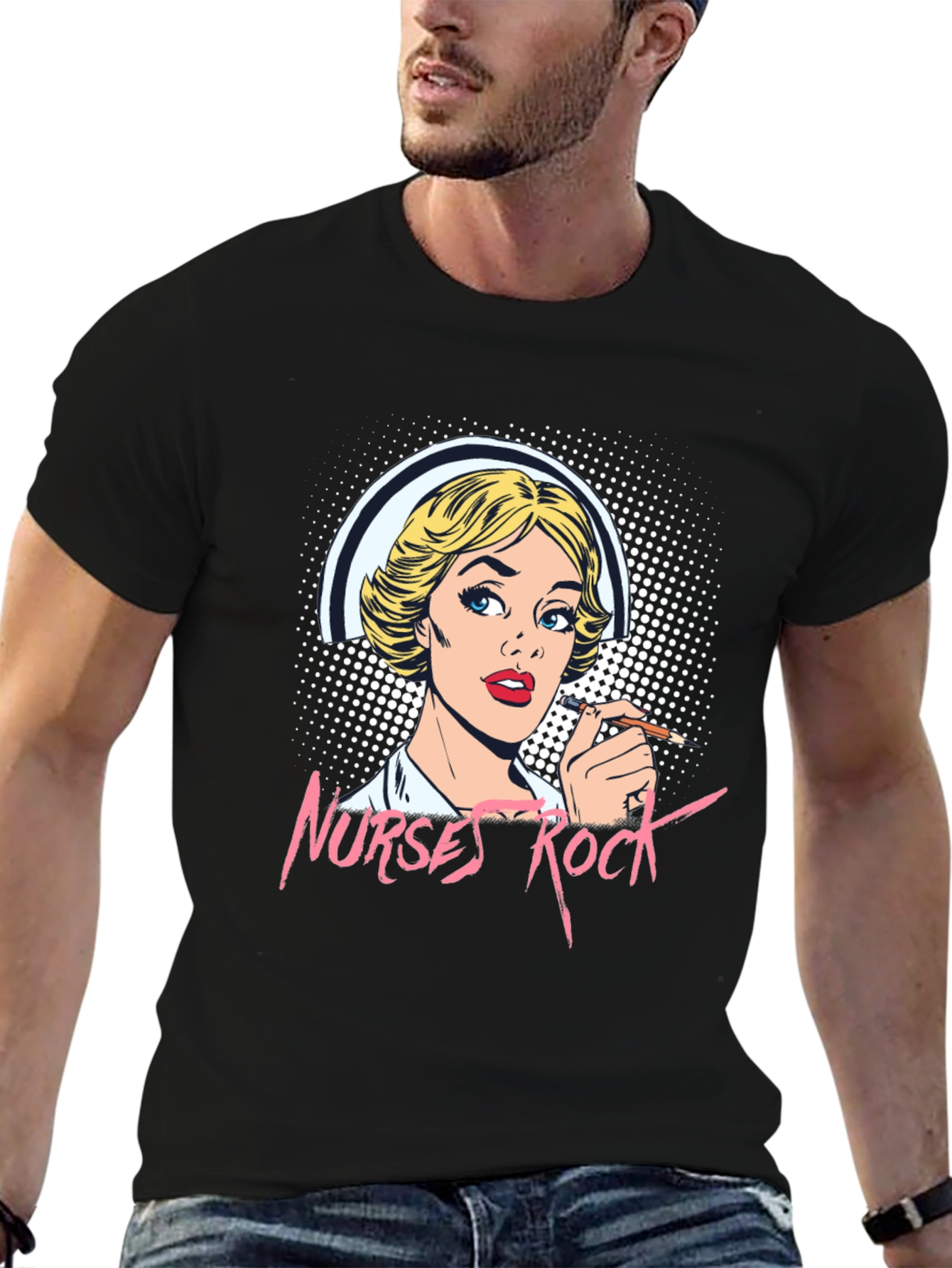 Nurses Rock Graphic T-Shirt