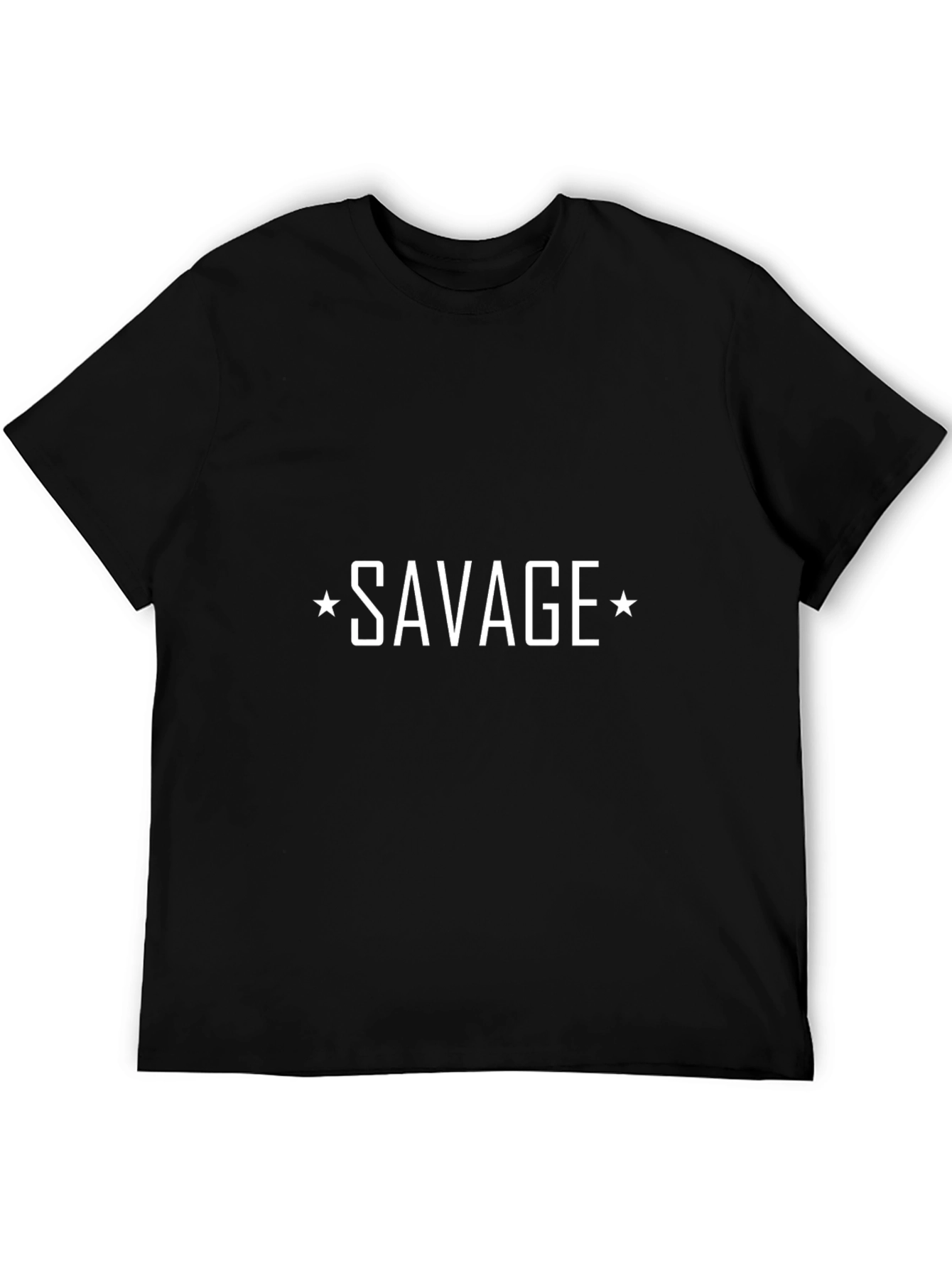 Savage Graphic Tee - Bold Black Cotton T-Shirt