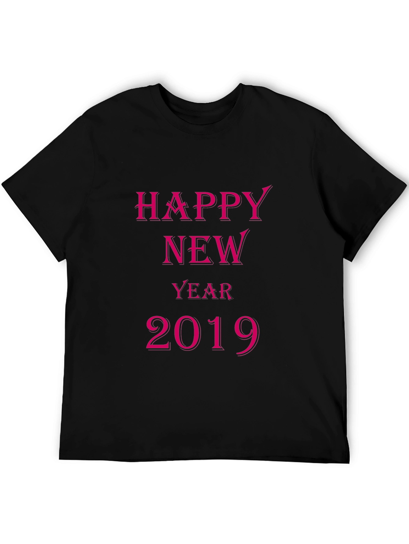 Happy New Year 2019 Black T-Shirt