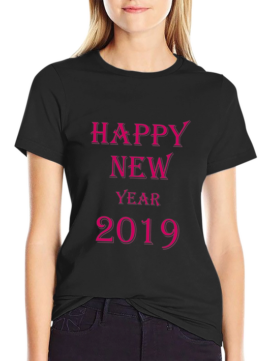 Happy New Year 2019 Black T-Shirt