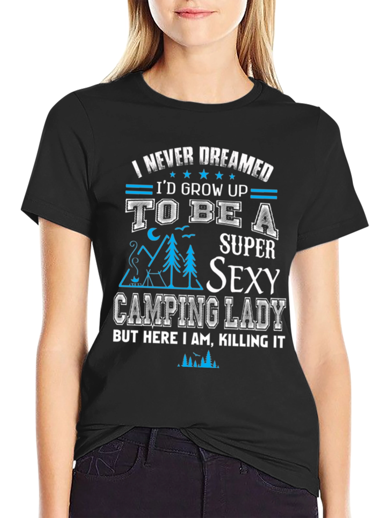 Super Sexy Camping Lady T-Shirt