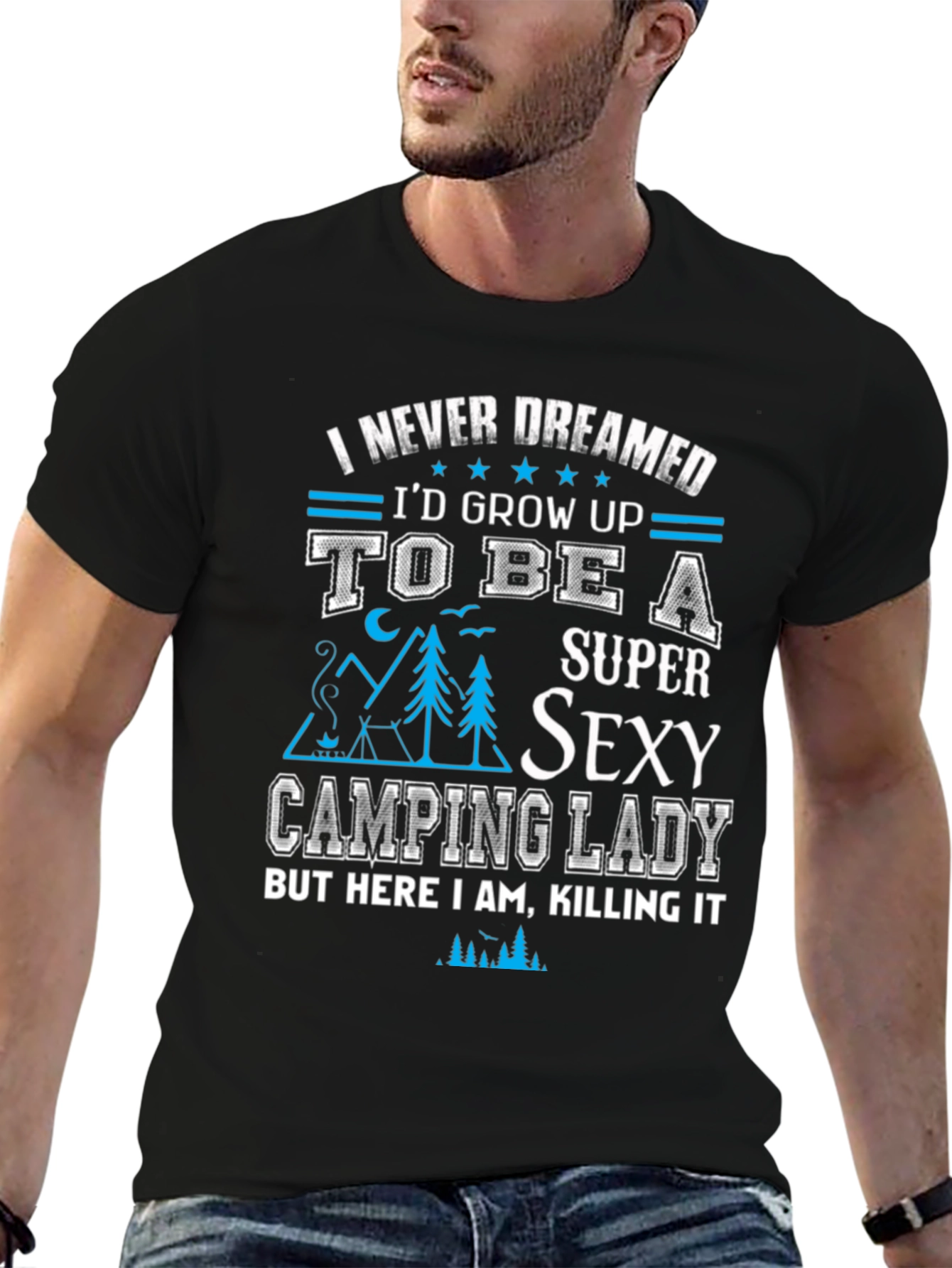 Super Sexy Camping Lady T-Shirt
