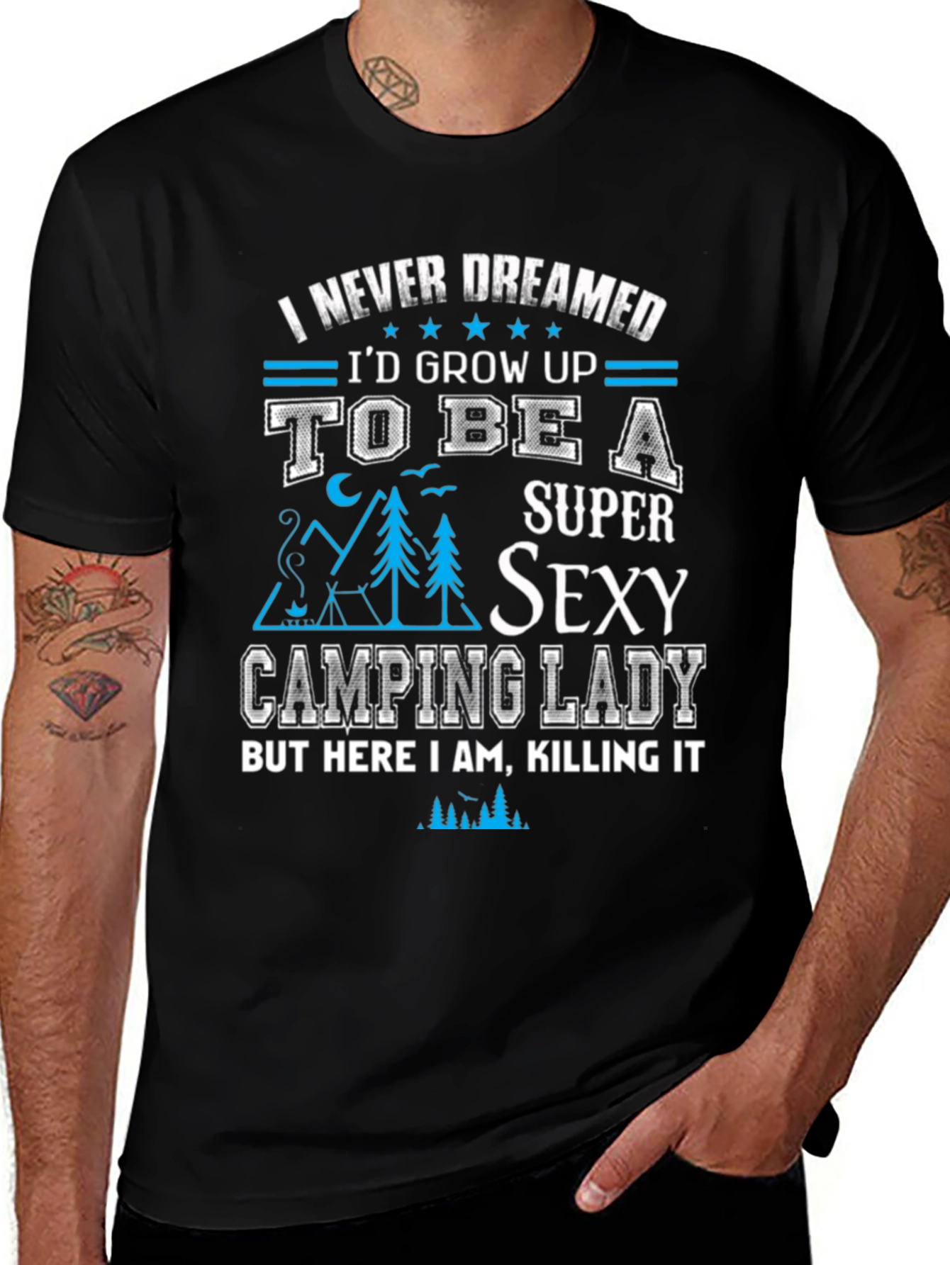 Super Sexy Camping Lady T-Shirt