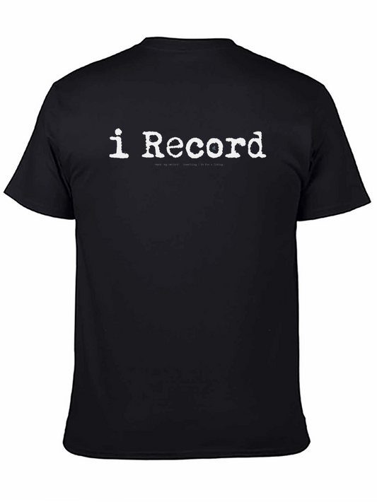 i Record Music Producer Tee - Black Cotton T-Shirt