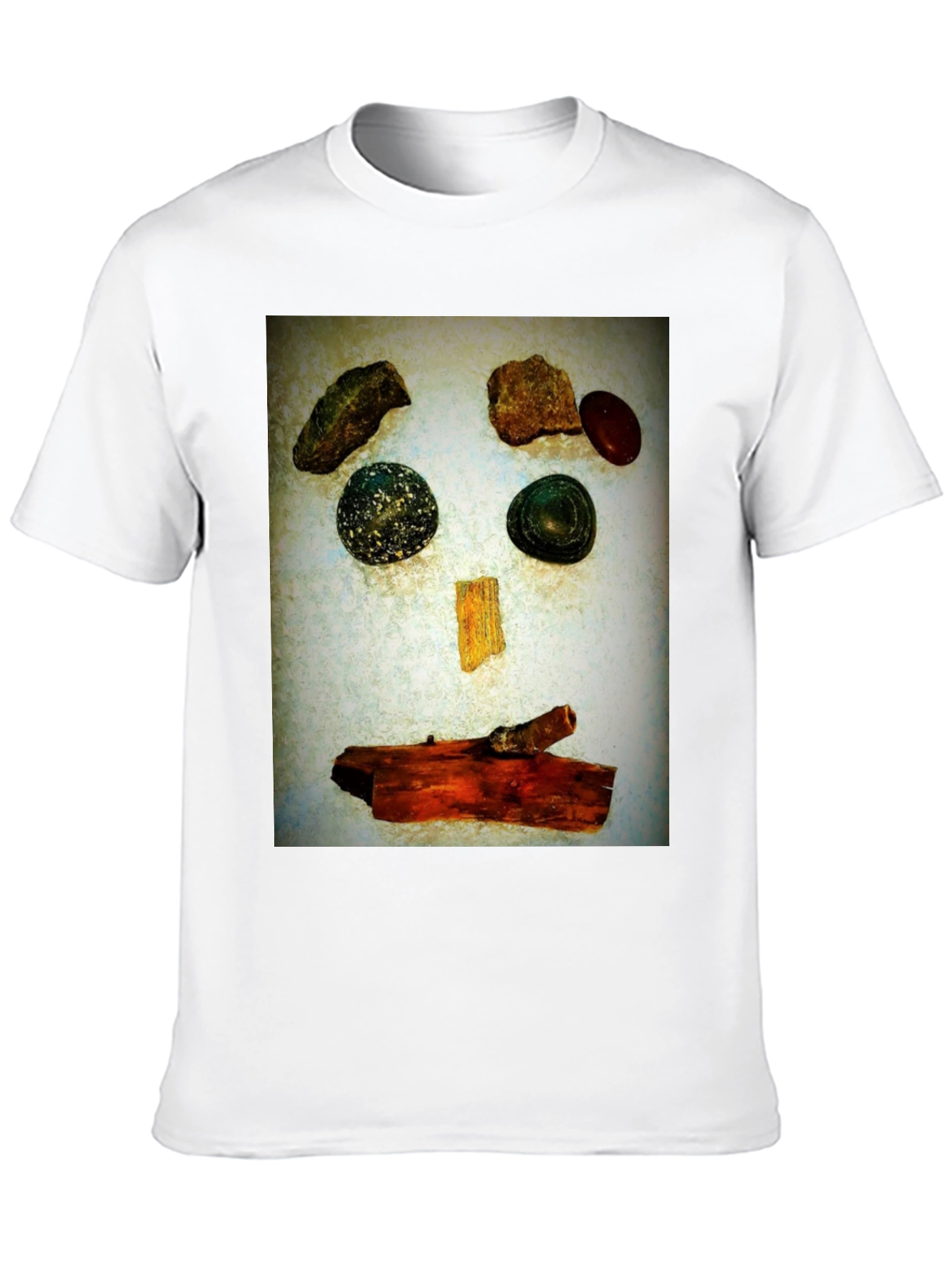 Abstract Face T-Shirt - Stone and Wood Art