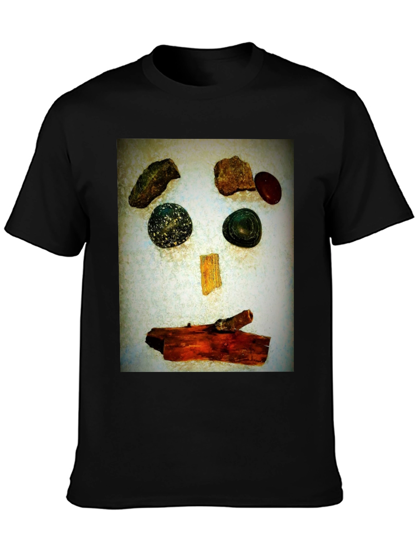Abstract Face T-Shirt - Stone and Wood Art