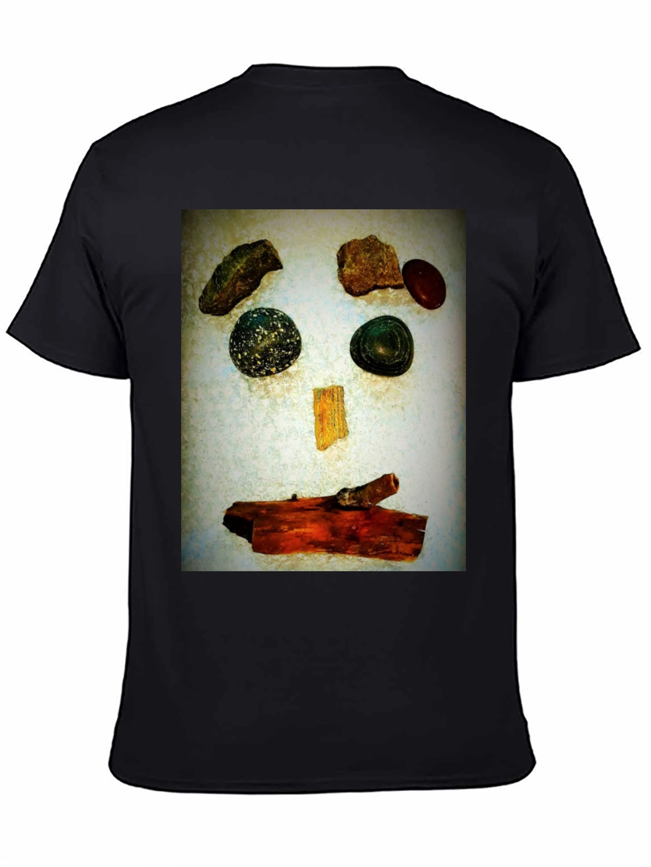 Abstract Face T-Shirt - Stone and Wood Art