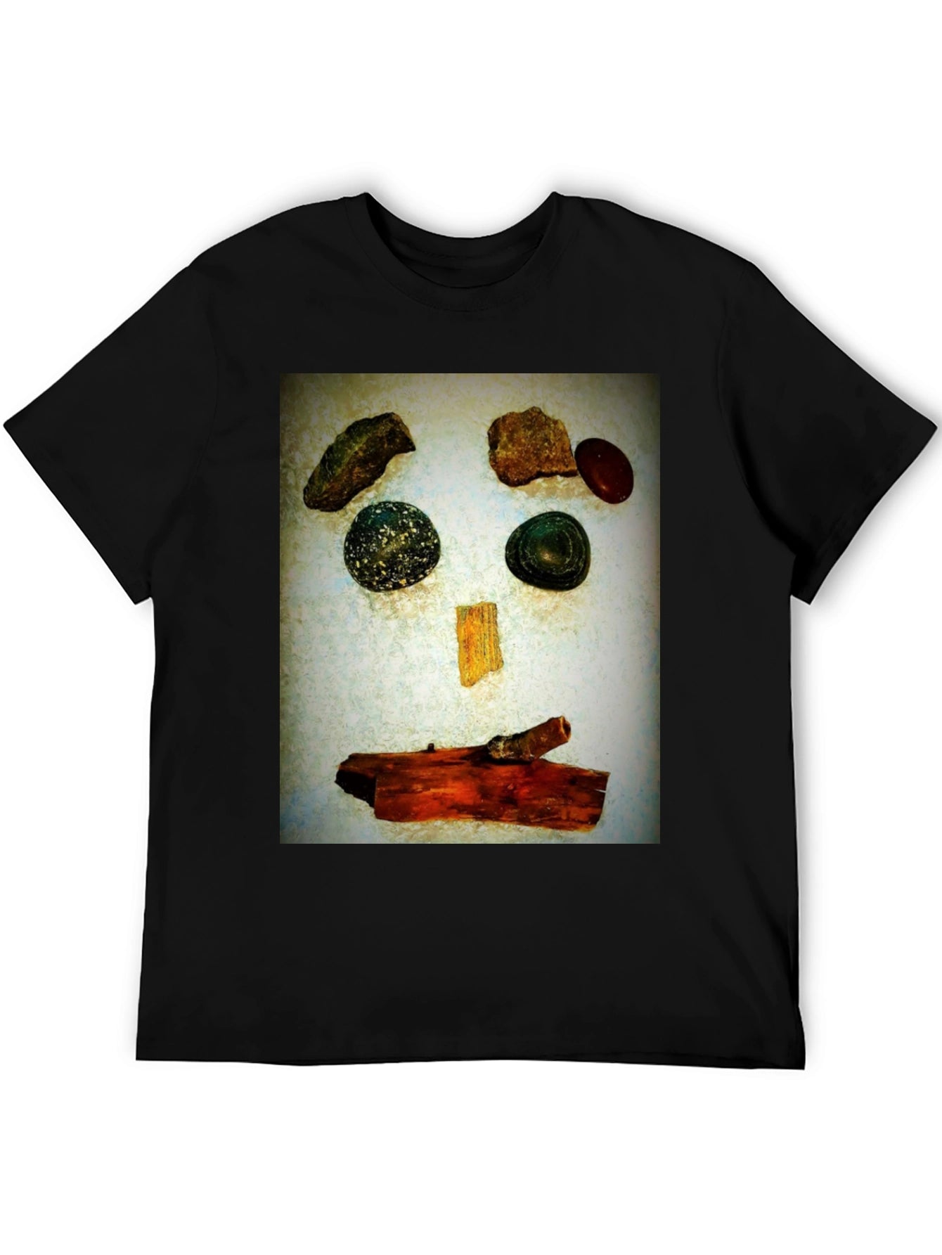 Abstract Face T-Shirt - Stone and Wood Art