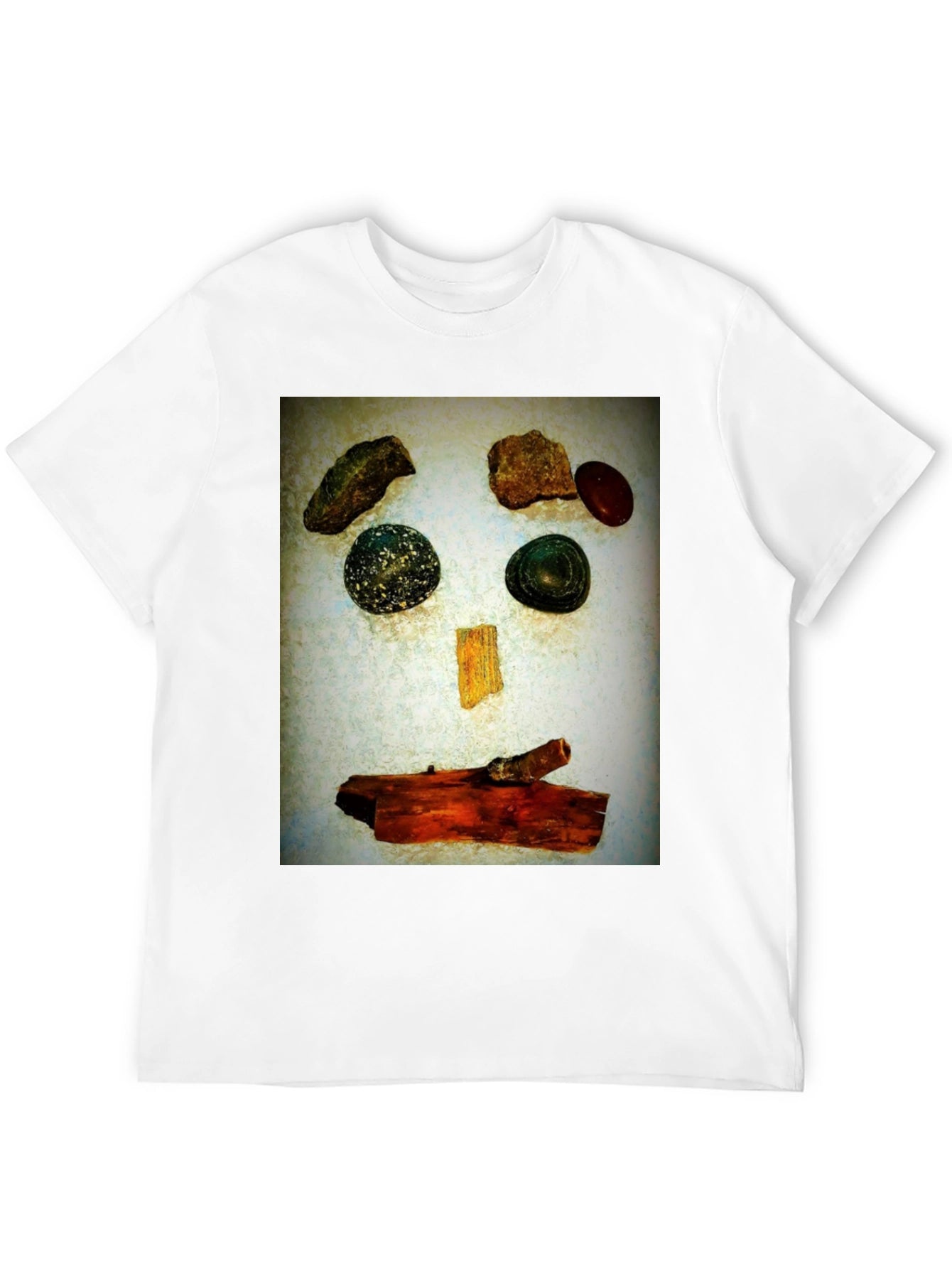 Abstract Face T-Shirt - Stone and Wood Art