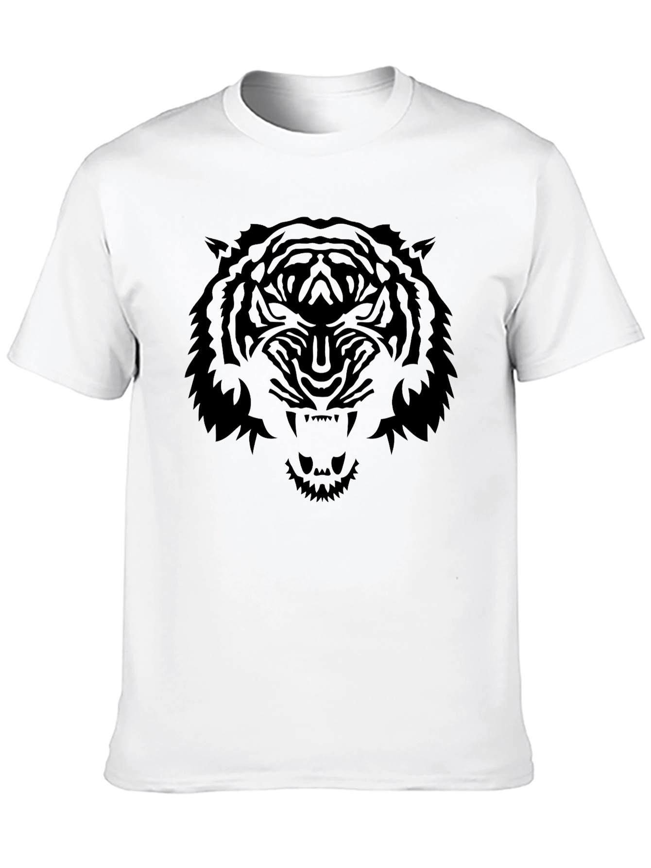Mens Black Tiger Graphic T-Shirt