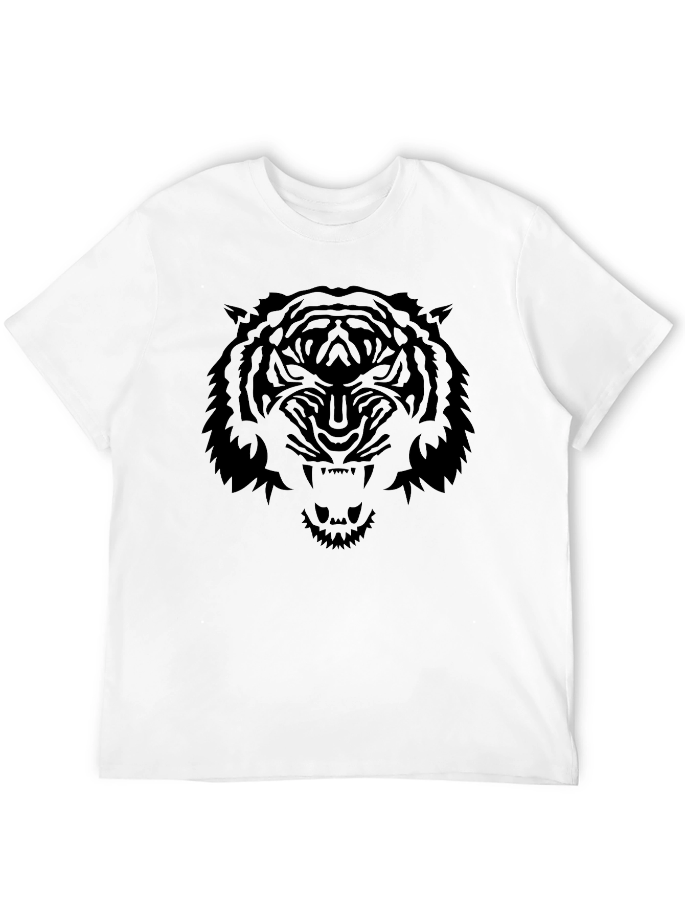 Mens Black Tiger Graphic T-Shirt