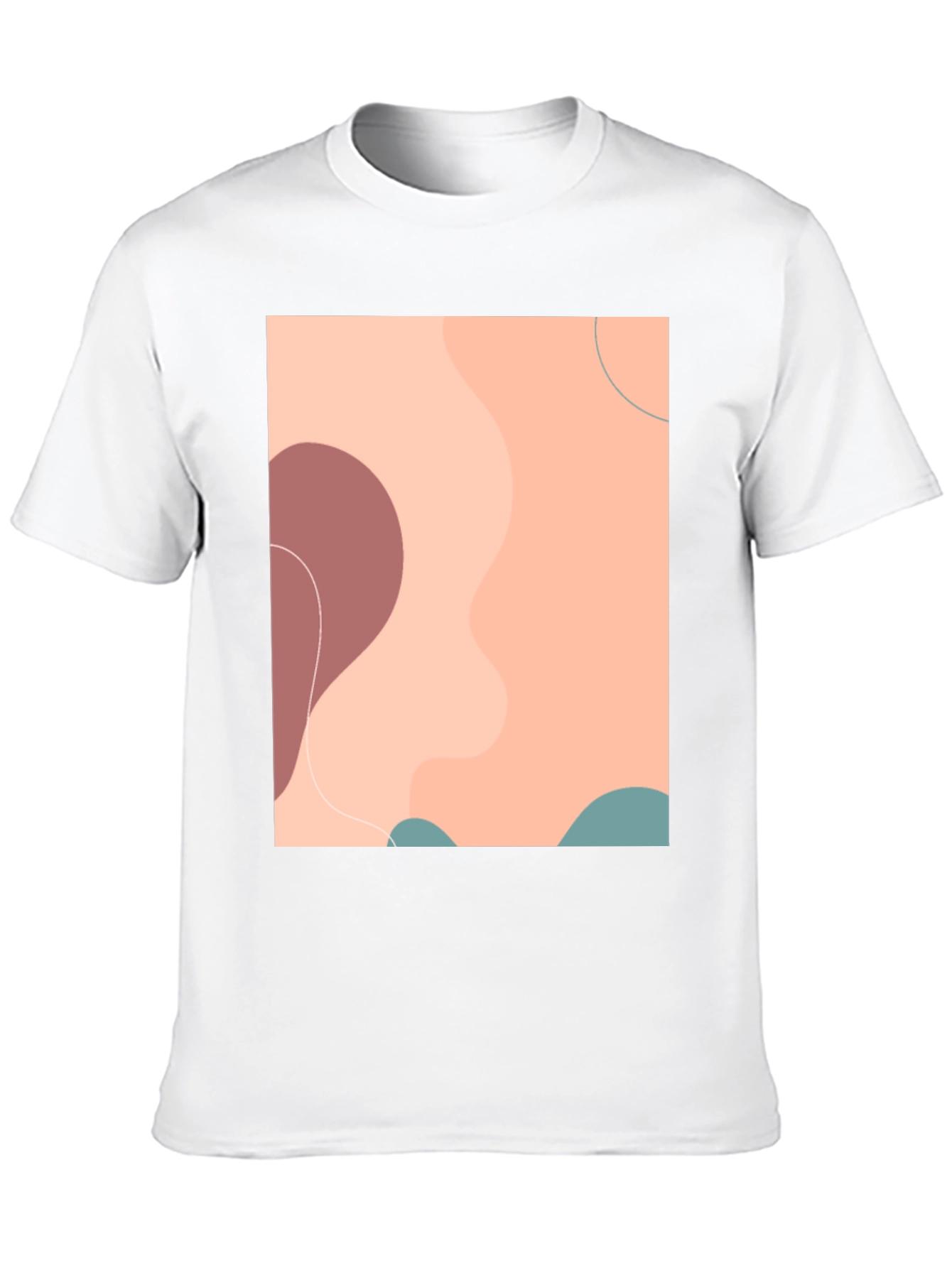 Abstract Graphic Print Mens Black T-Shirt