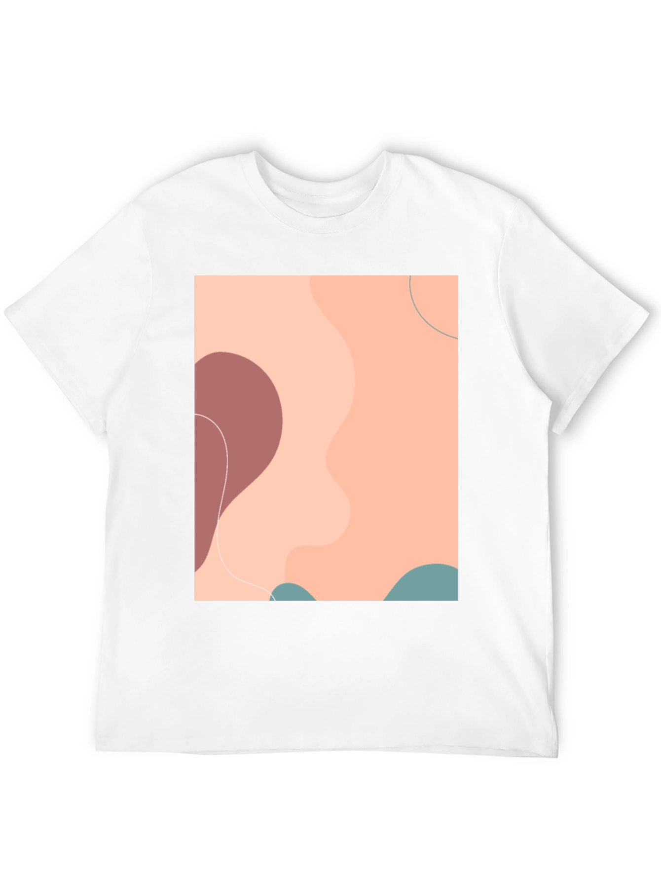 Abstract Graphic Print Mens Black T-Shirt