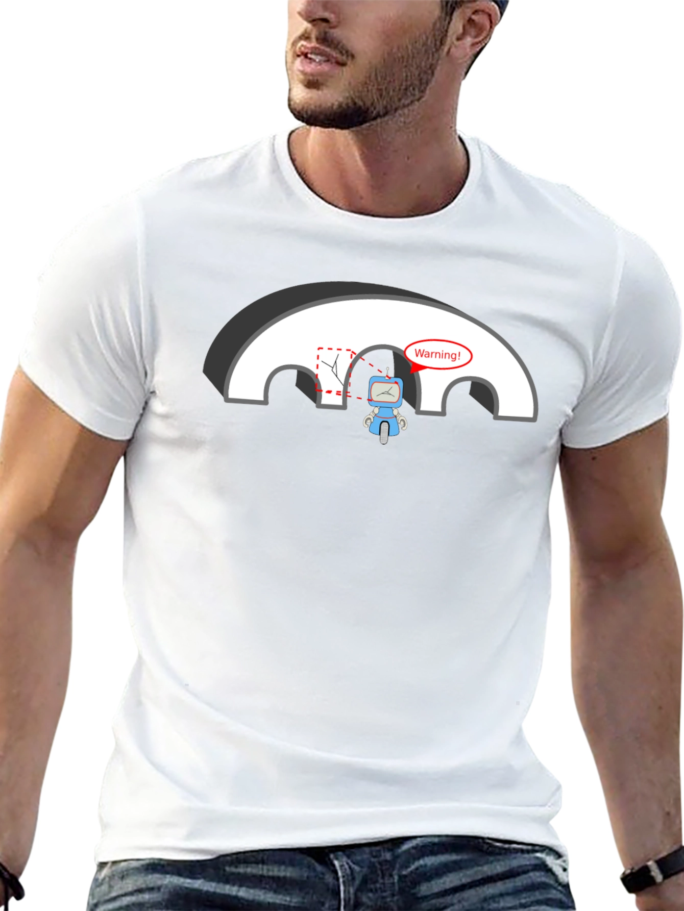 Robot Warning T-Shirt - Circuit Humor