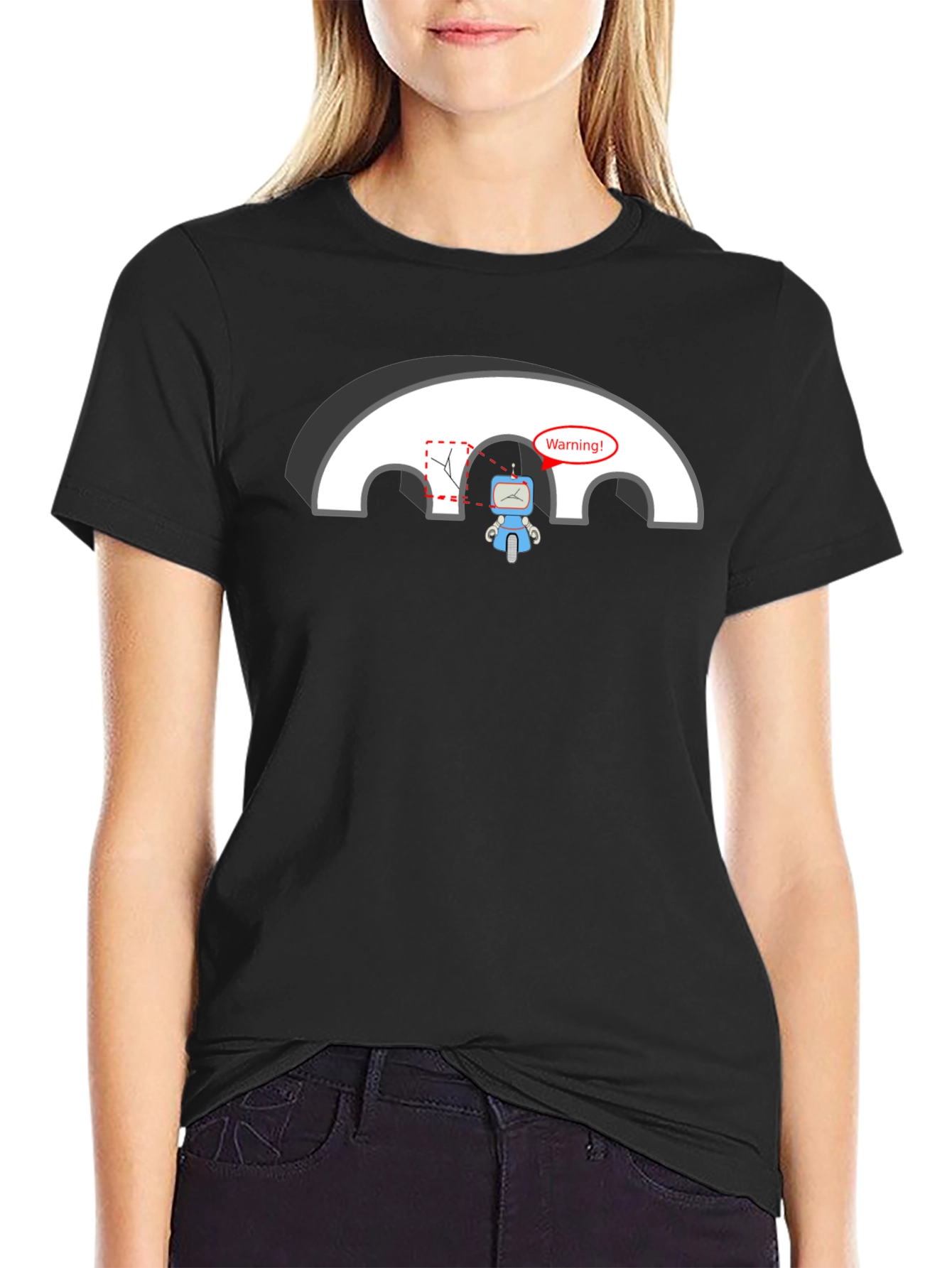 Robot Warning T-Shirt - Circuit Humor