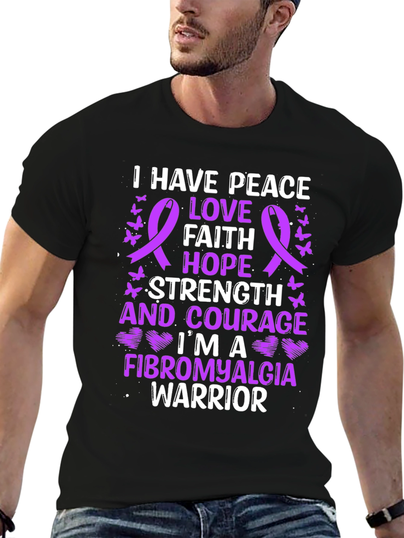 Fibromyalgia Warrior Tee - Peace Love Hope