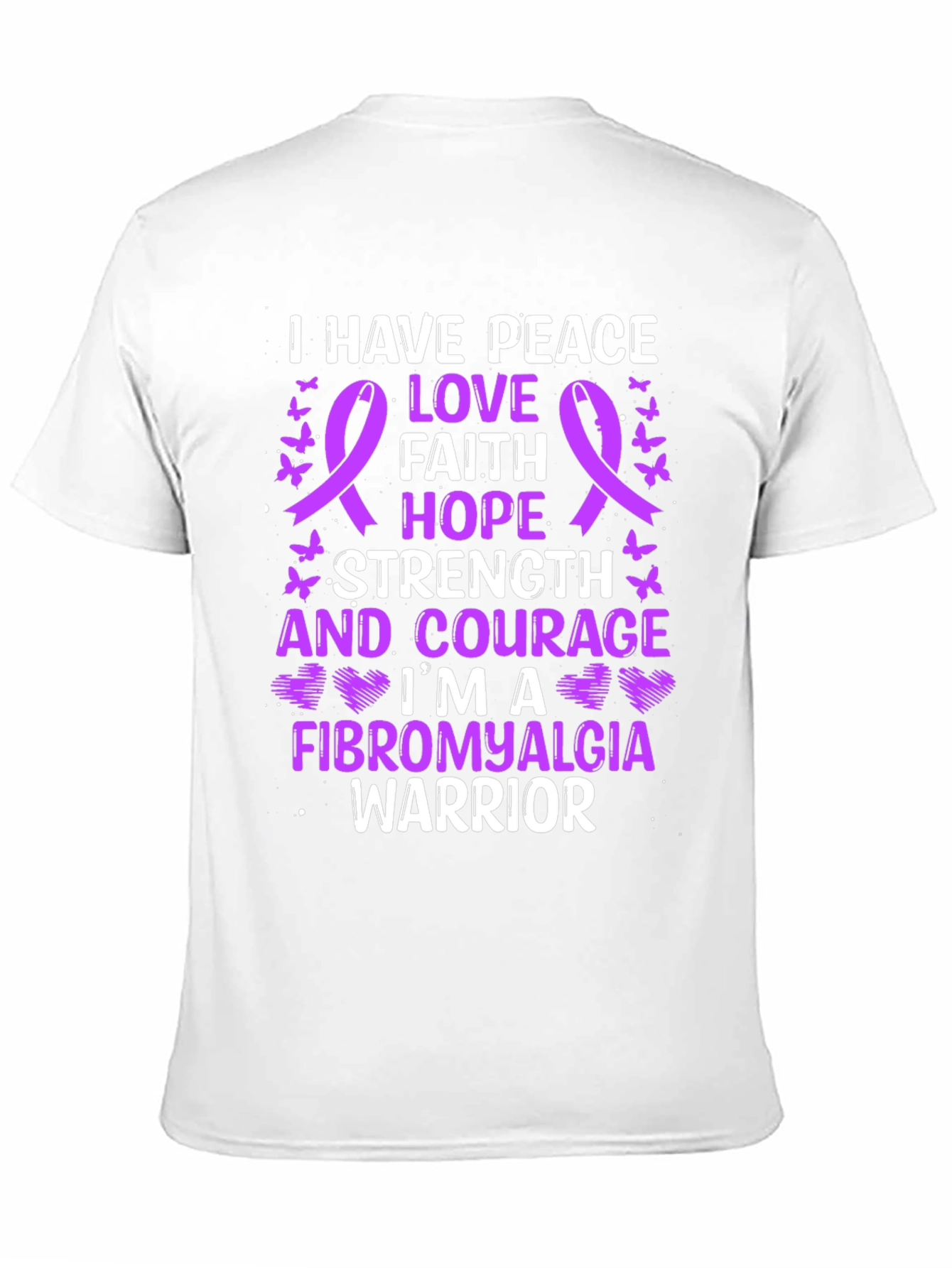 Fibromyalgia Warrior Tee - Peace Love Hope