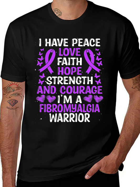 Fibromyalgia Warrior Tee - Peace Love Hope