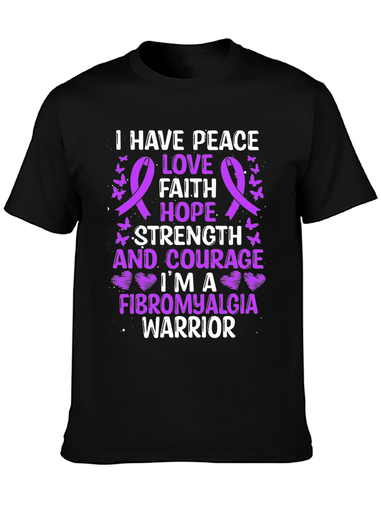 Fibromyalgia Warrior Tee - Peace Love Hope