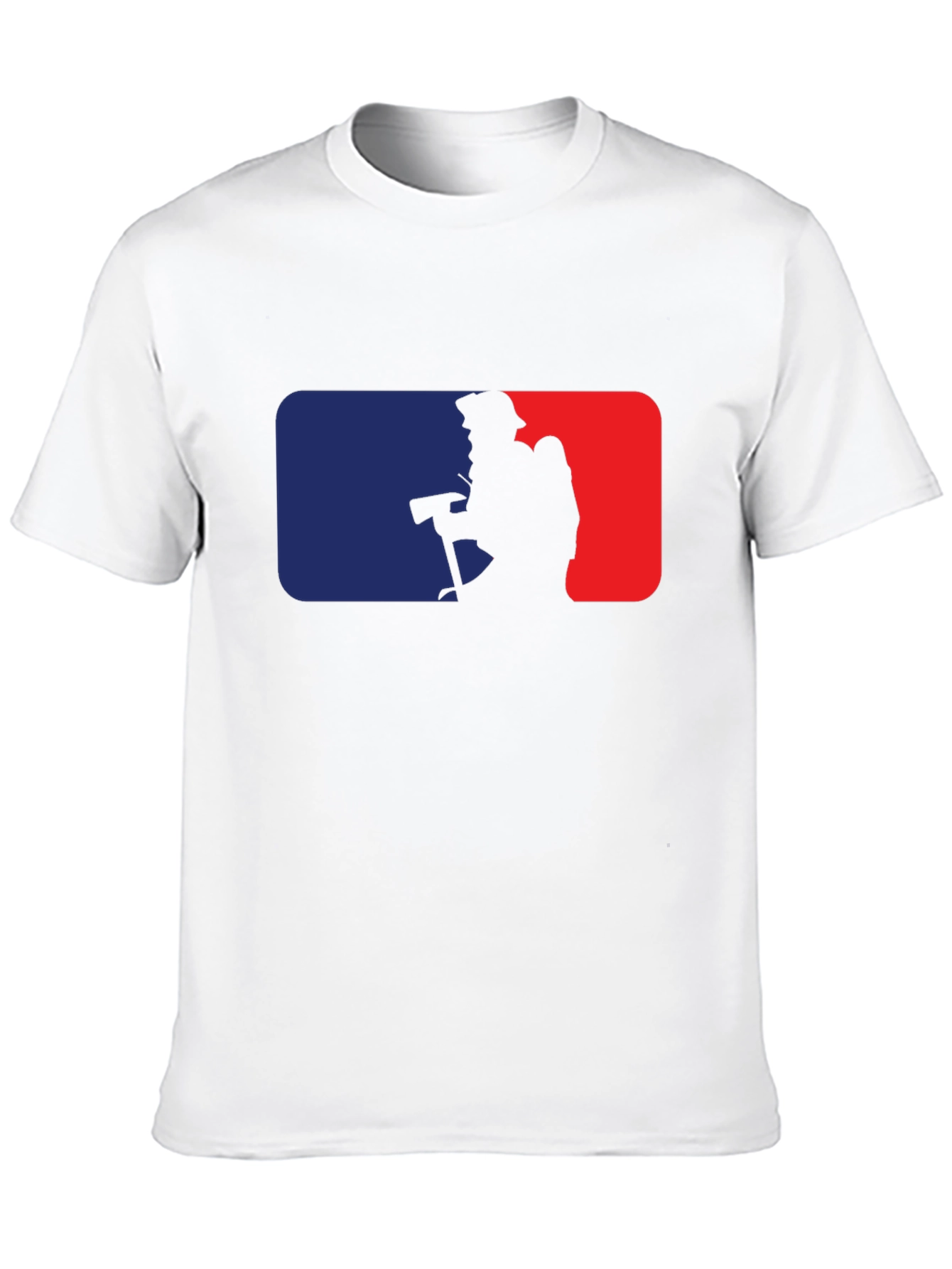 Firefighter Silhouette Graphic Tee - Black Cotton Blend