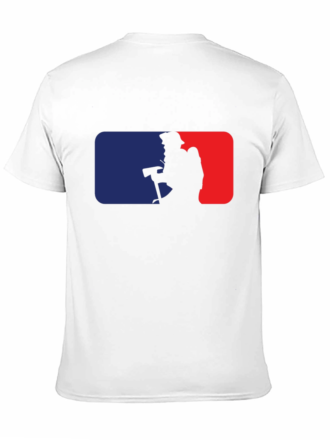 Firefighter Silhouette Graphic Tee - Black Cotton Blend