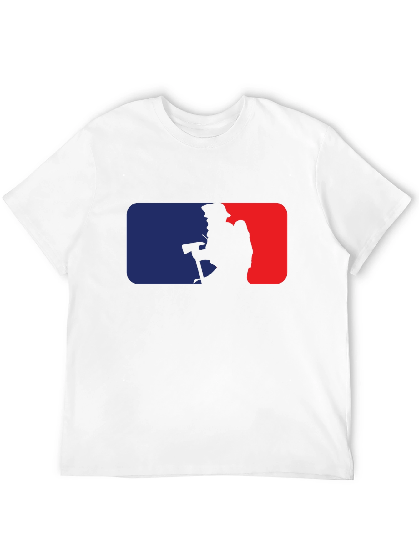Firefighter Silhouette Graphic Tee - Black Cotton Blend
