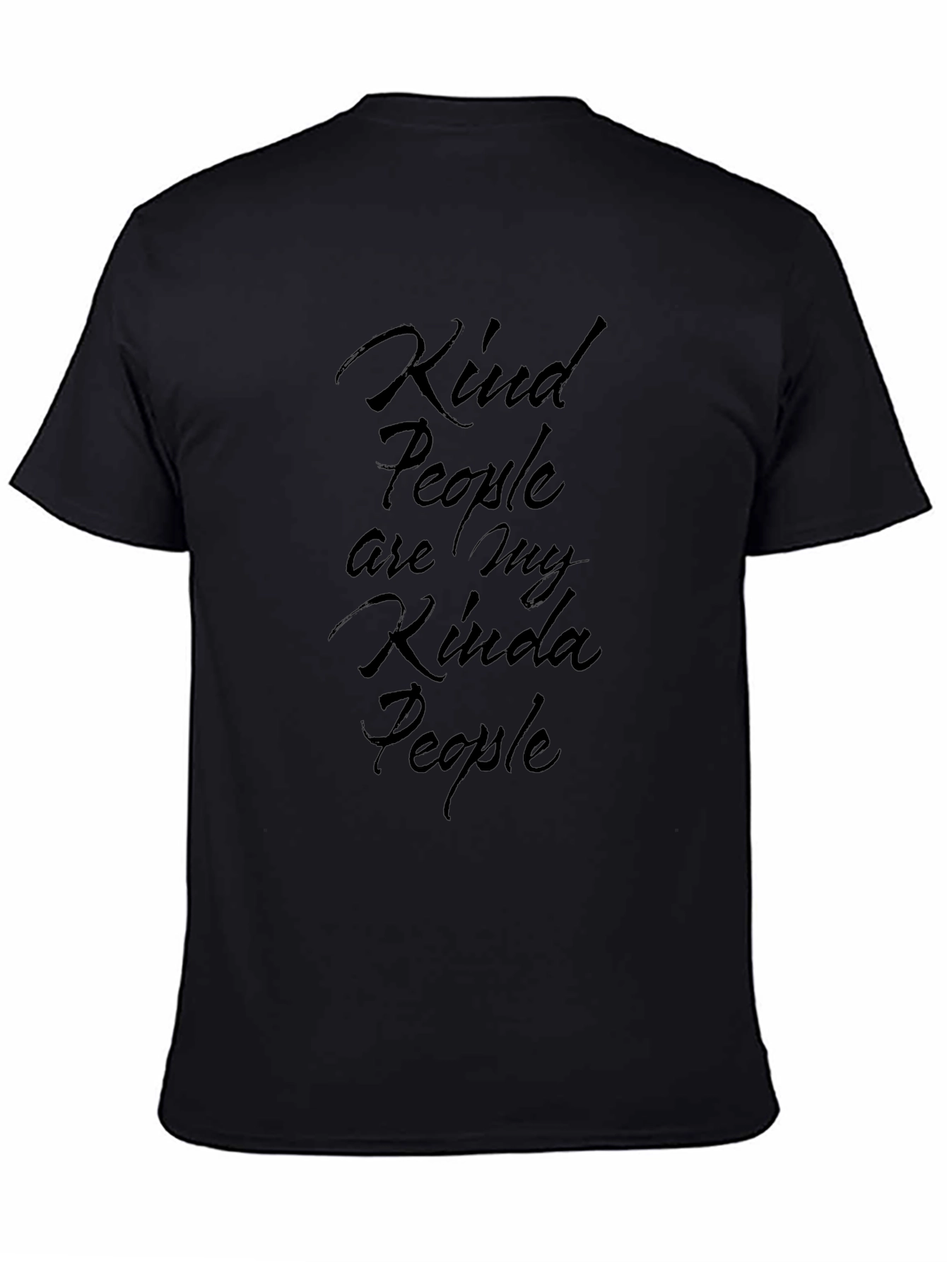 Kind People Graphic Tee - Black Cotton T-Shirt