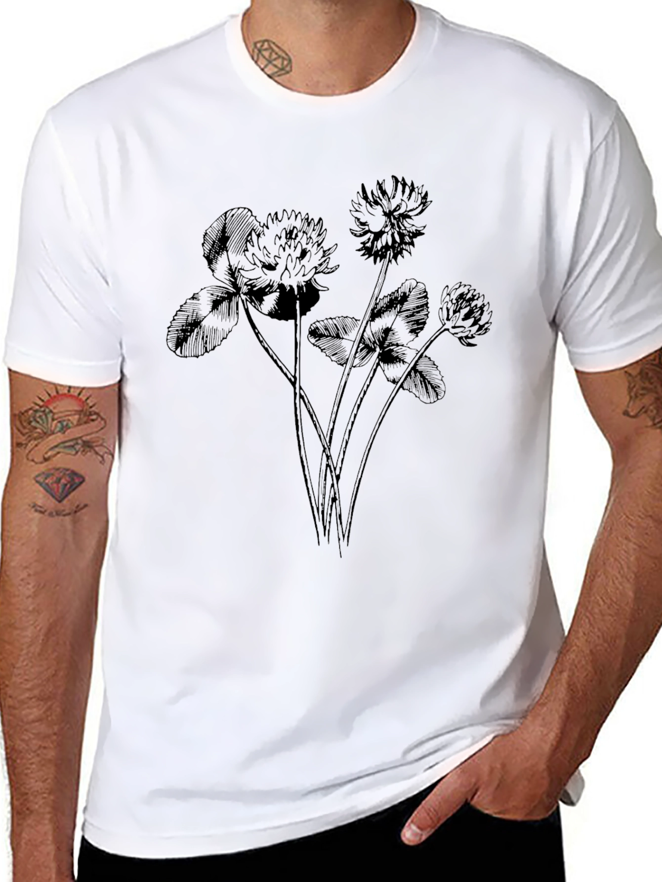 Clover Graphic Tee - Lucky Black T-Shirt