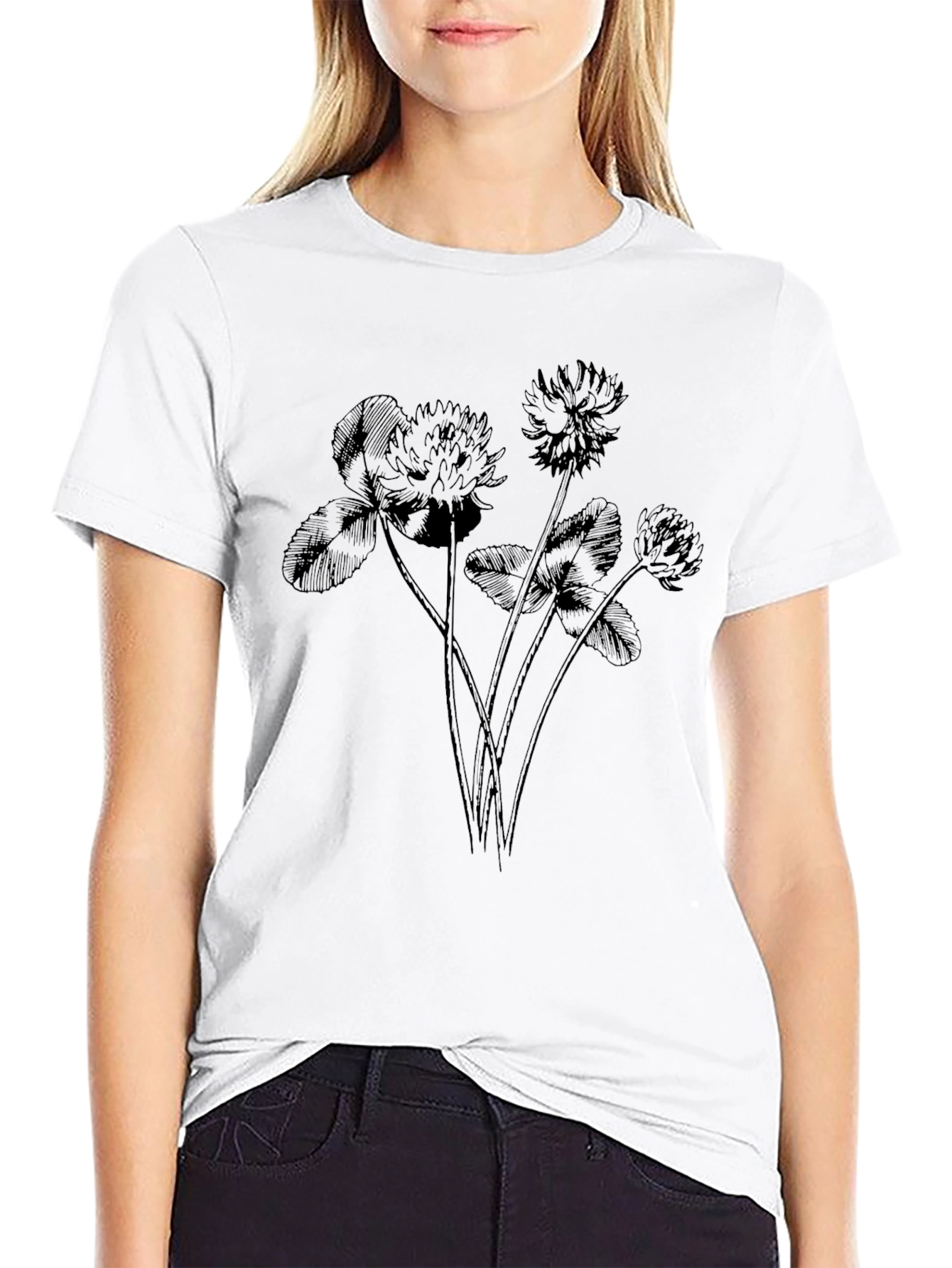 Clover Graphic Tee - Lucky Black T-Shirt