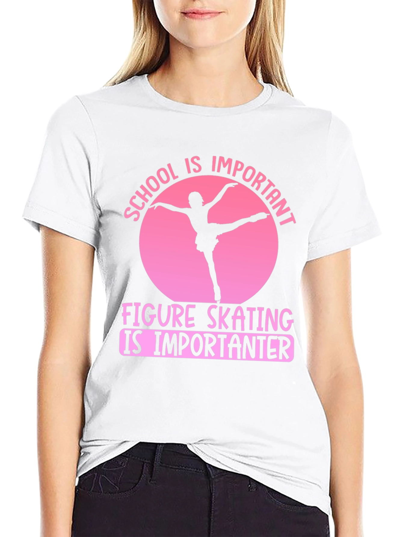 Figure Skating T-Shirt: School is Important