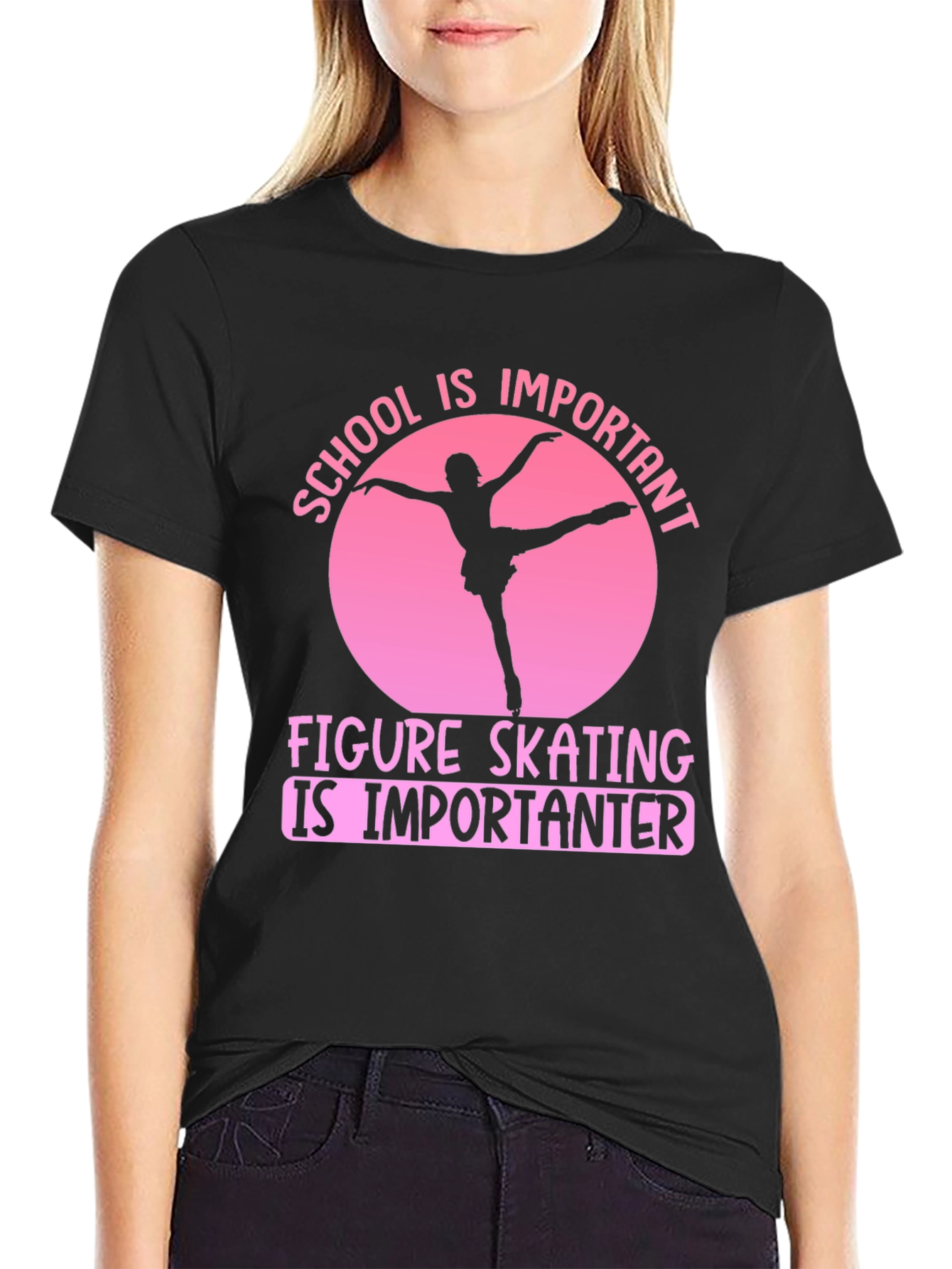 Figure Skating T-Shirt: School is Important