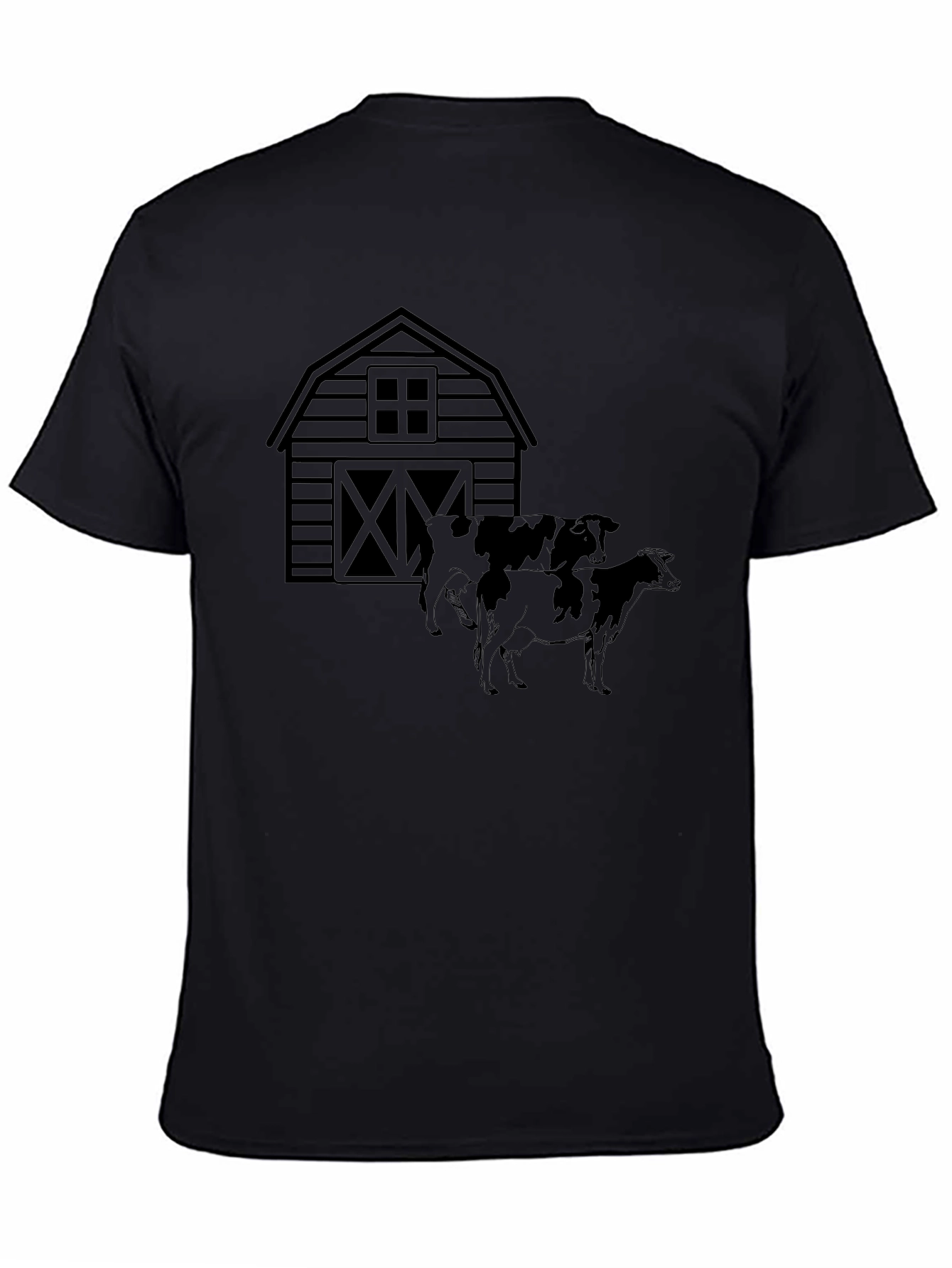 Barn & Cows Graphic Tee - Black