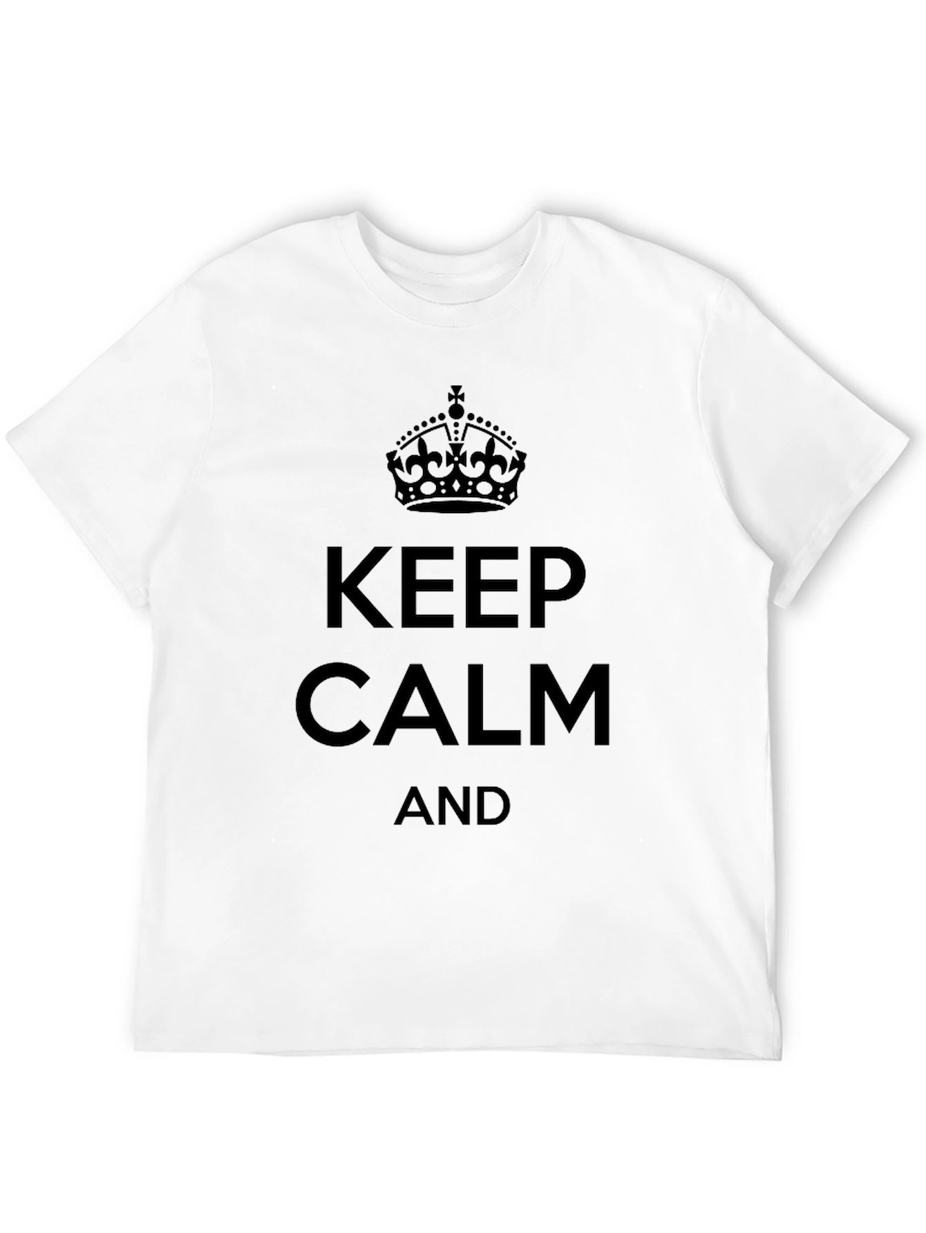 Keep Calm Graphic Tee - Black Cotton T-Shirt