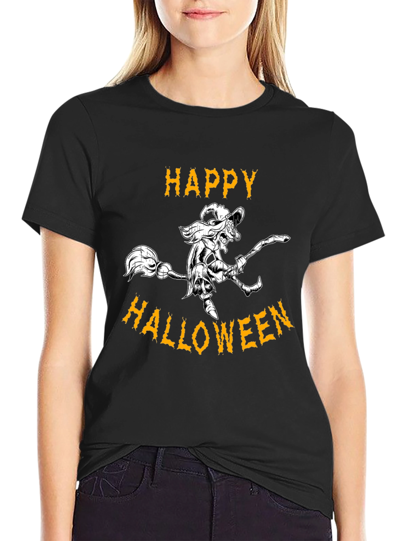 Happy Halloween Witch Graphic Tee