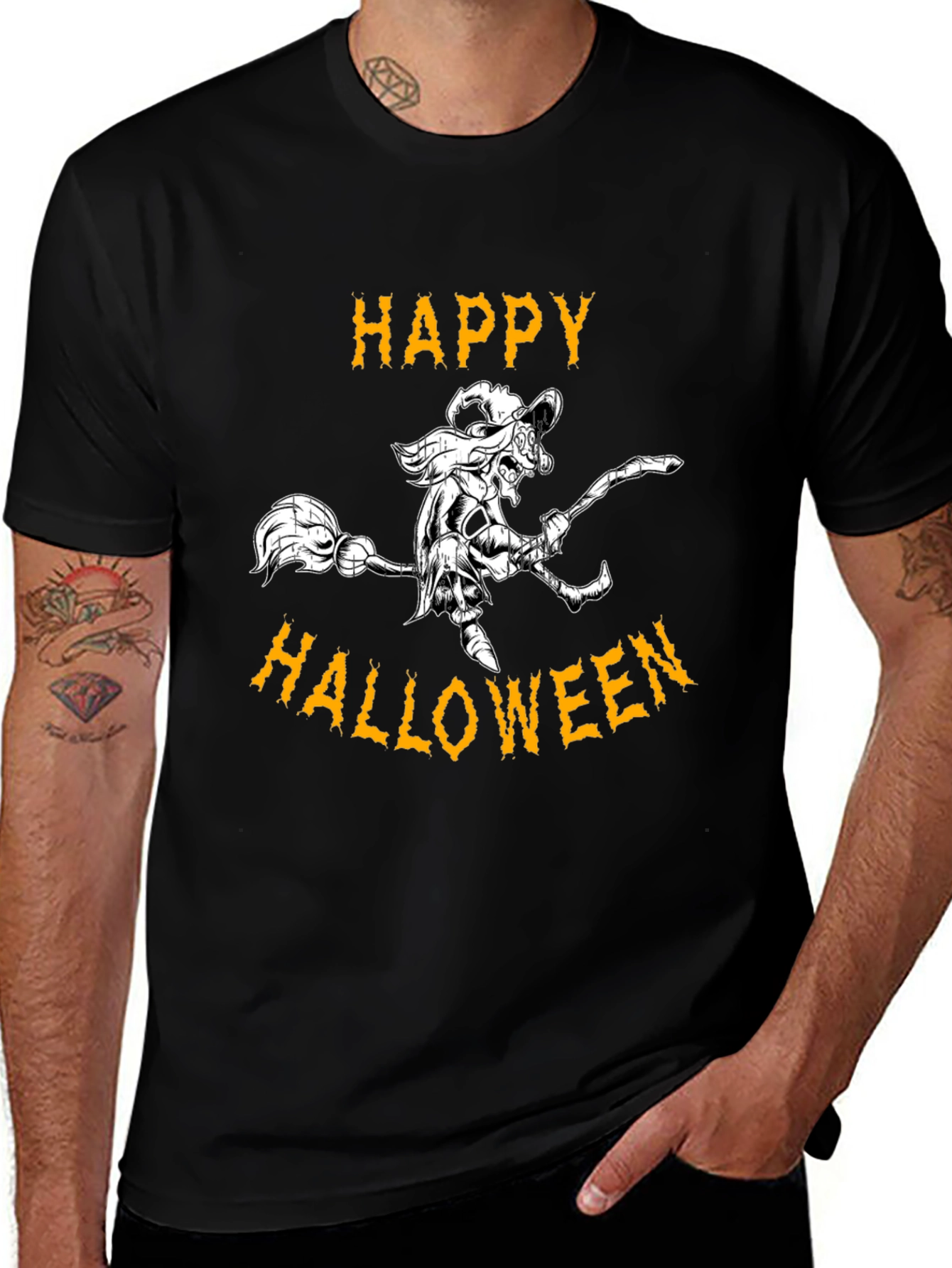 Happy Halloween Witch Graphic Tee