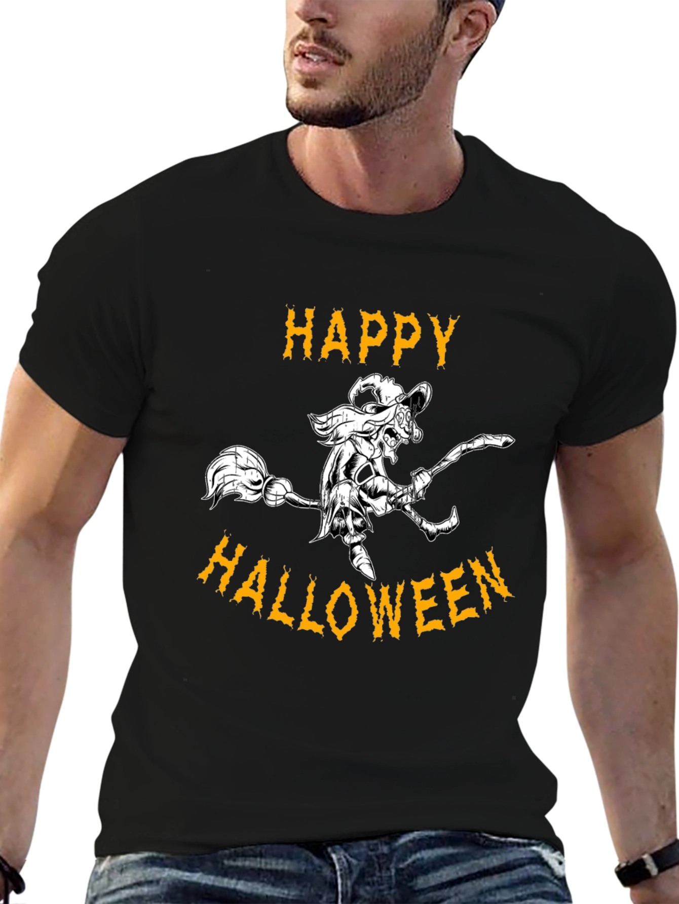 Happy Halloween Witch Graphic Tee