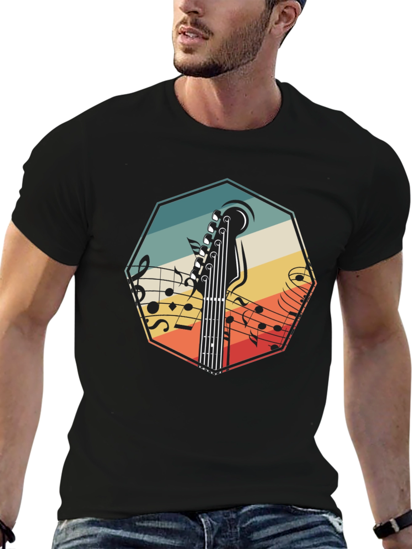Retro Guitar Music T-Shirt