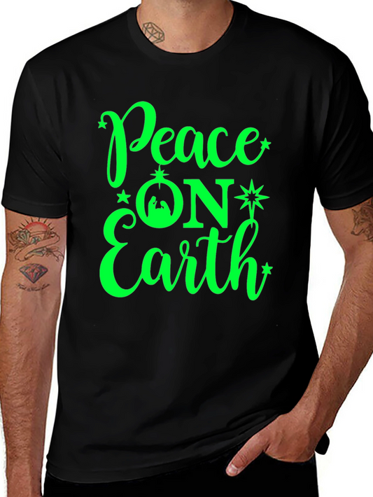 Peace on Earth Graphic Tee - Christmas Holiday