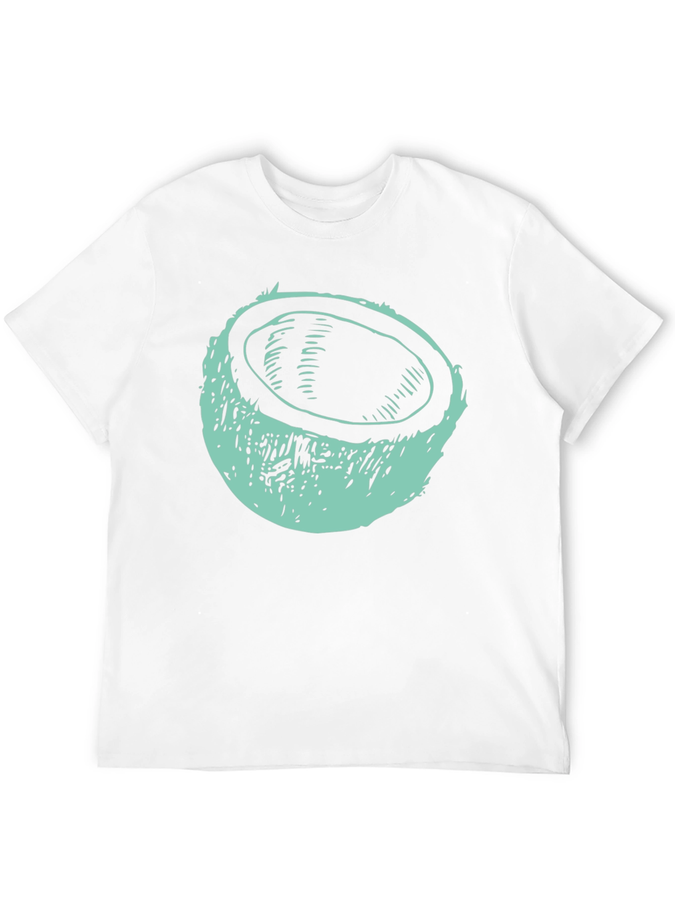 Coconut Graphic Tee - Black Cotton T-Shirt