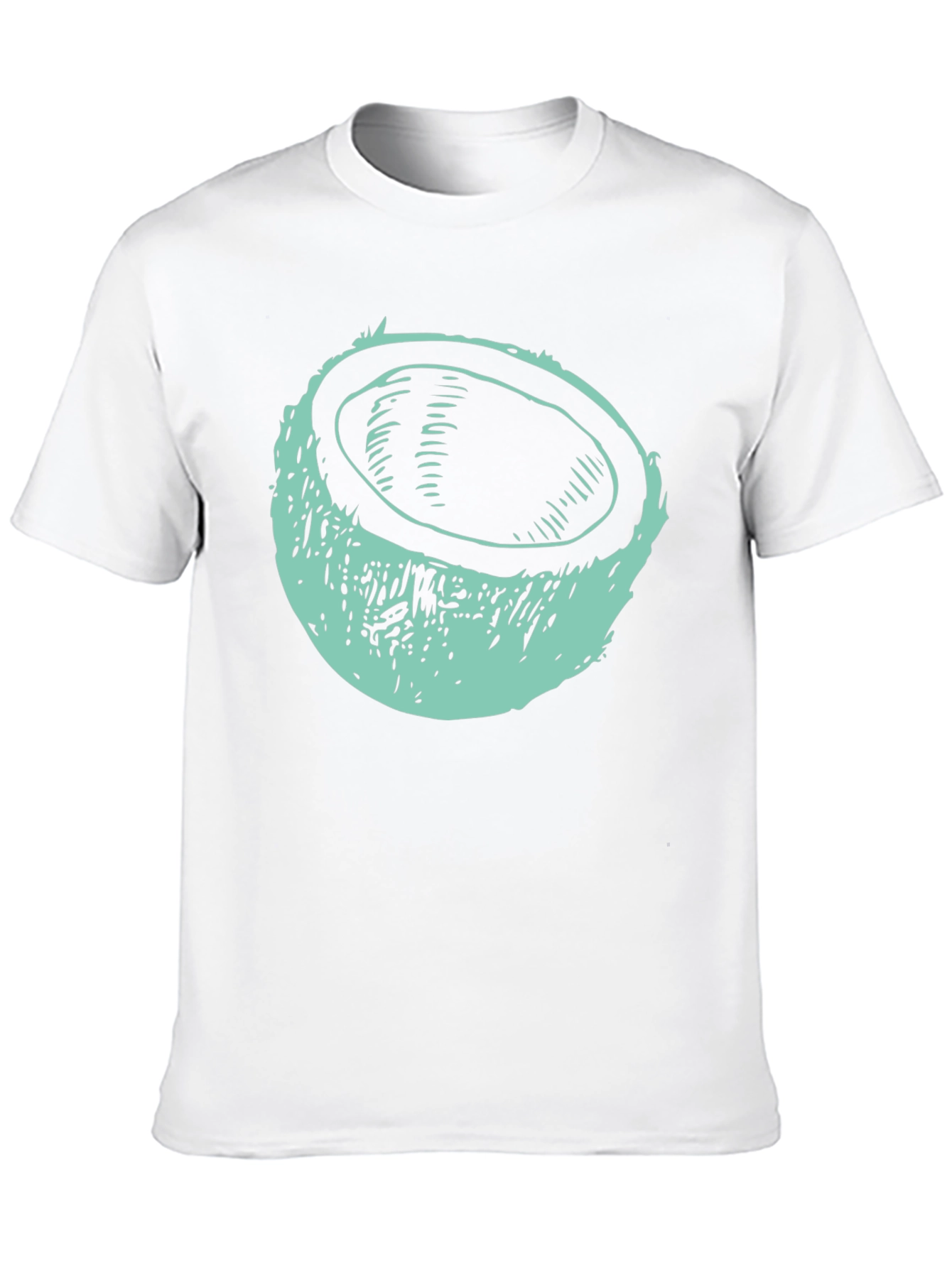 Coconut Graphic Tee - Black Cotton T-Shirt