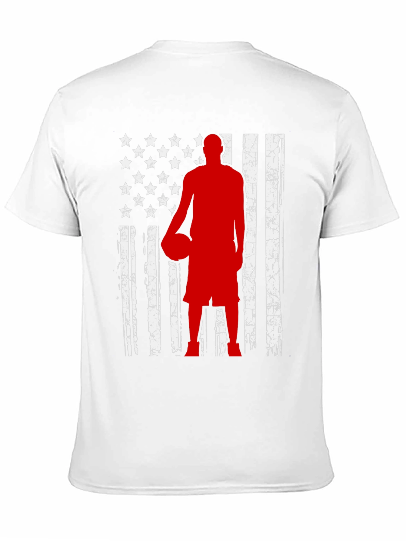 Basketball American Flag Graphic T-Shirt