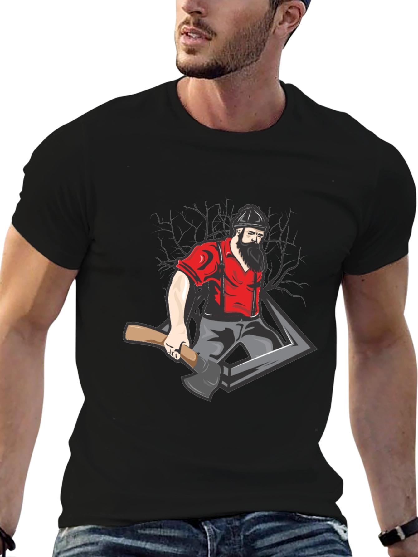 Lumberjack Graphic Tee - Black