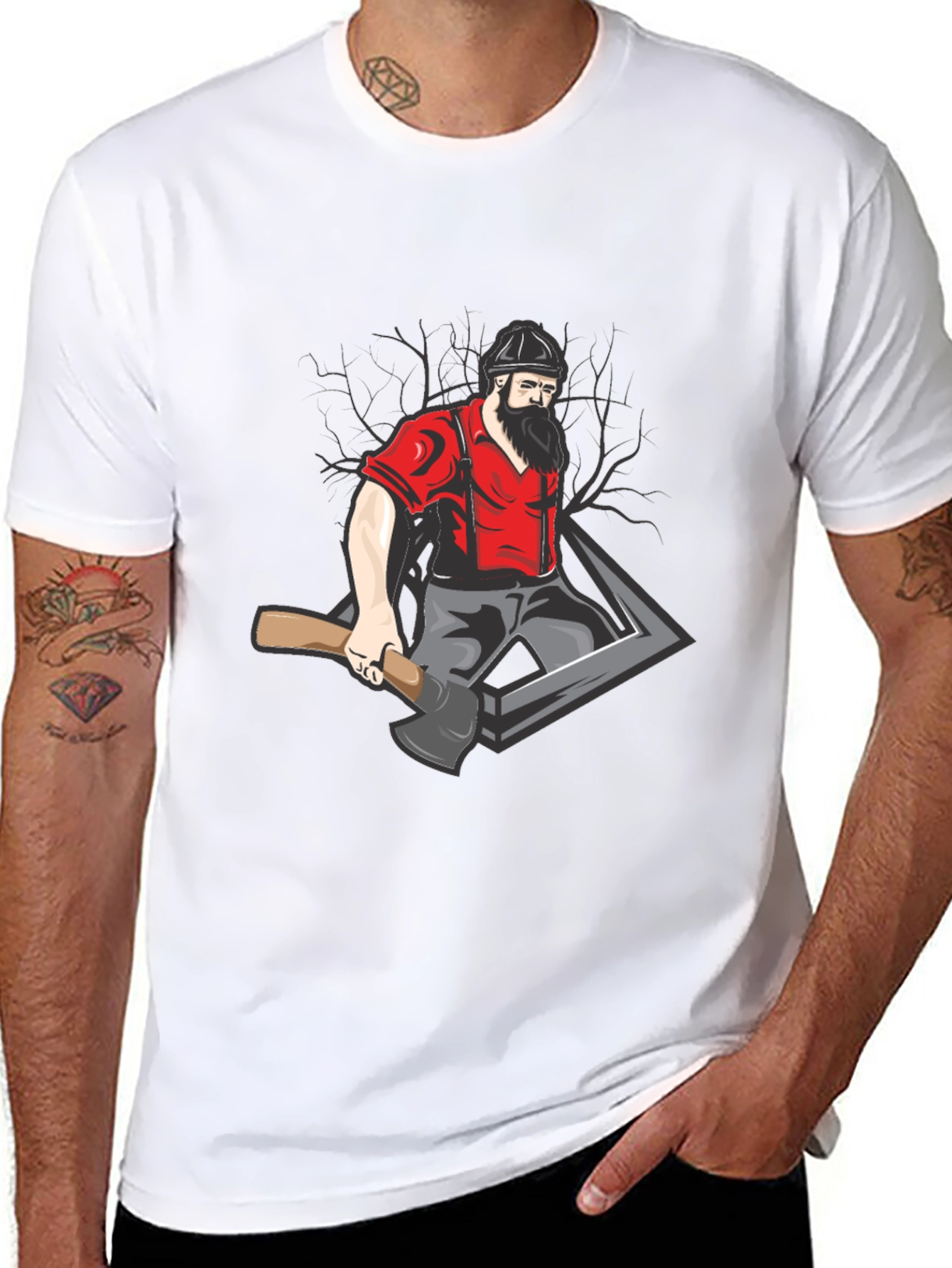 Lumberjack Graphic Tee - Black